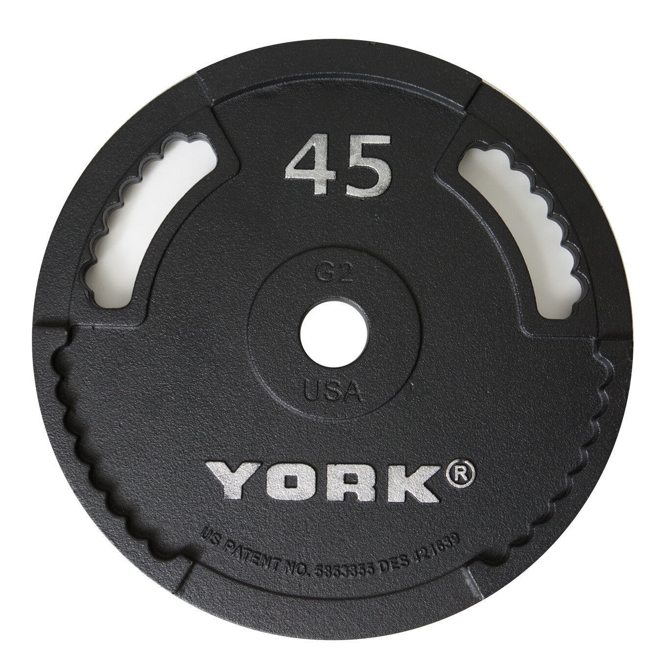 York Barbell 2″ G-2 Cast Iron Olympic Weight Plate