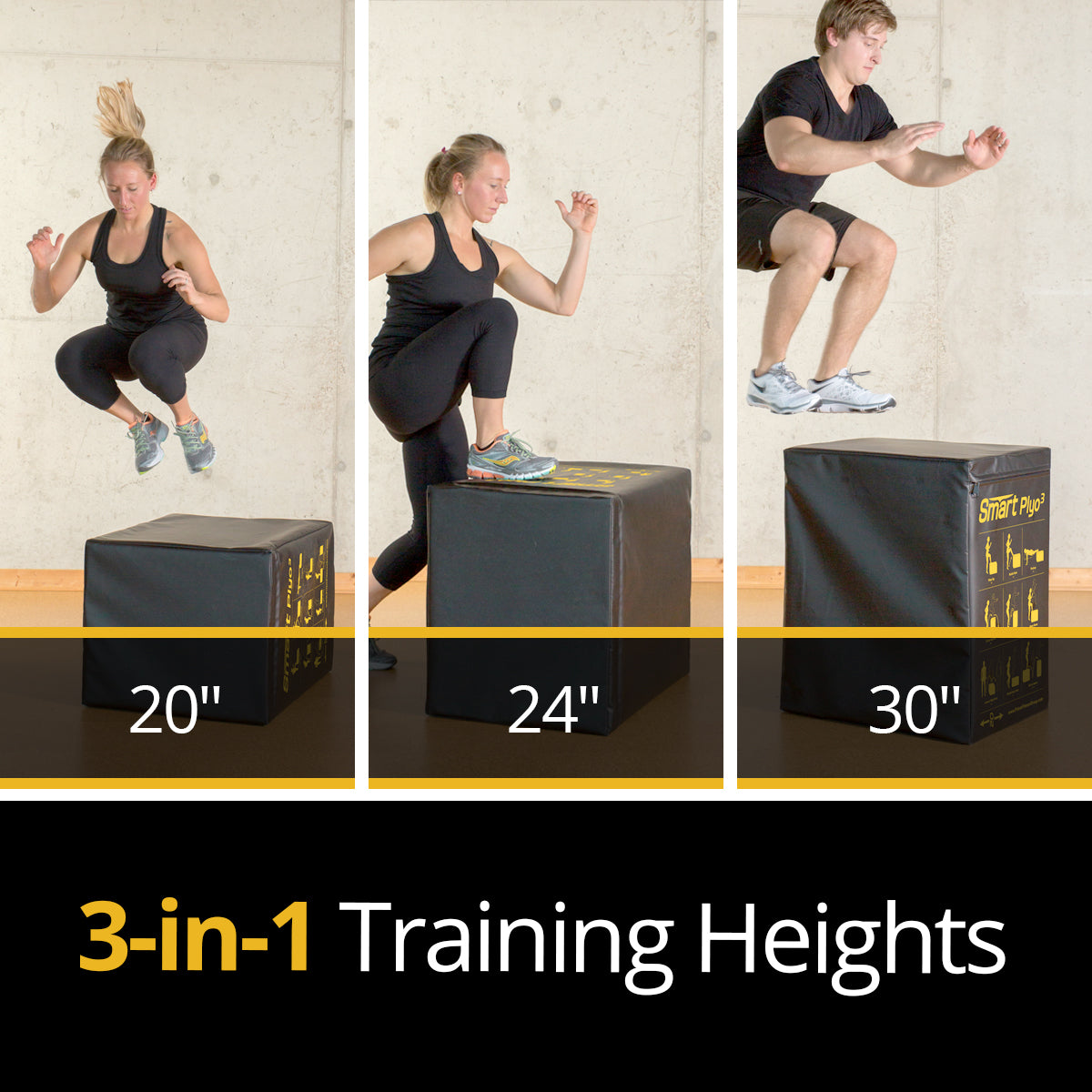 Prism Fitness Smart Soft Plyo Cube, 3-in-1