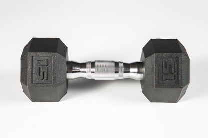 York Barbell PVC Hex Dumbbell – Chrome Ergo Handle 5 - 50 lb
