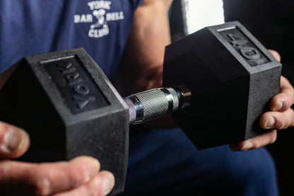 York Barbell Rubber Hex Dumbbell 2.5 - 125 lb