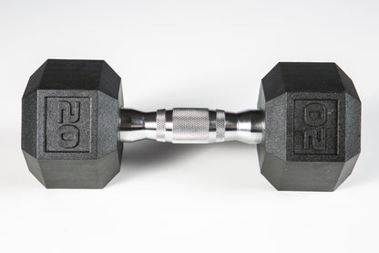 York Barbell PVC Hex Dumbbell – Chrome Ergo Handle 5 - 50 lb