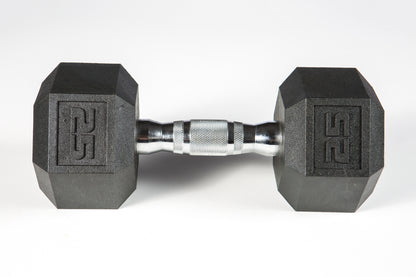 York Barbell PVC Hex Dumbbell – Chrome Ergo Handle 5 - 50 lb
