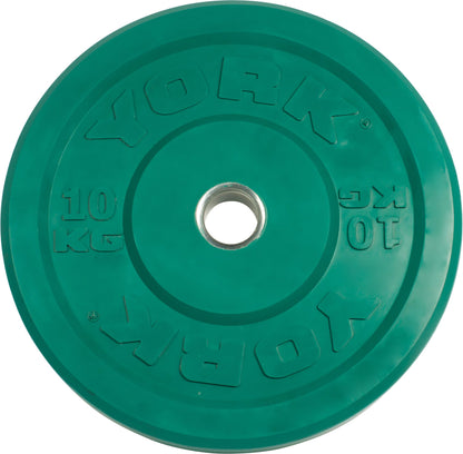 York Barbell Rubber Training Bumper Plate (Color, Metric)