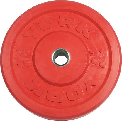 York Barbell Rubber Training Bumper Plate (Color, Metric)