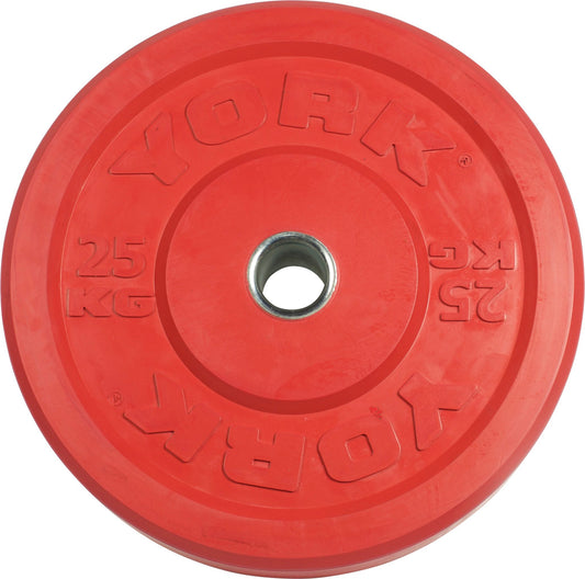 York Barbell Rubber Training Bumper Plate (Color, Metric)