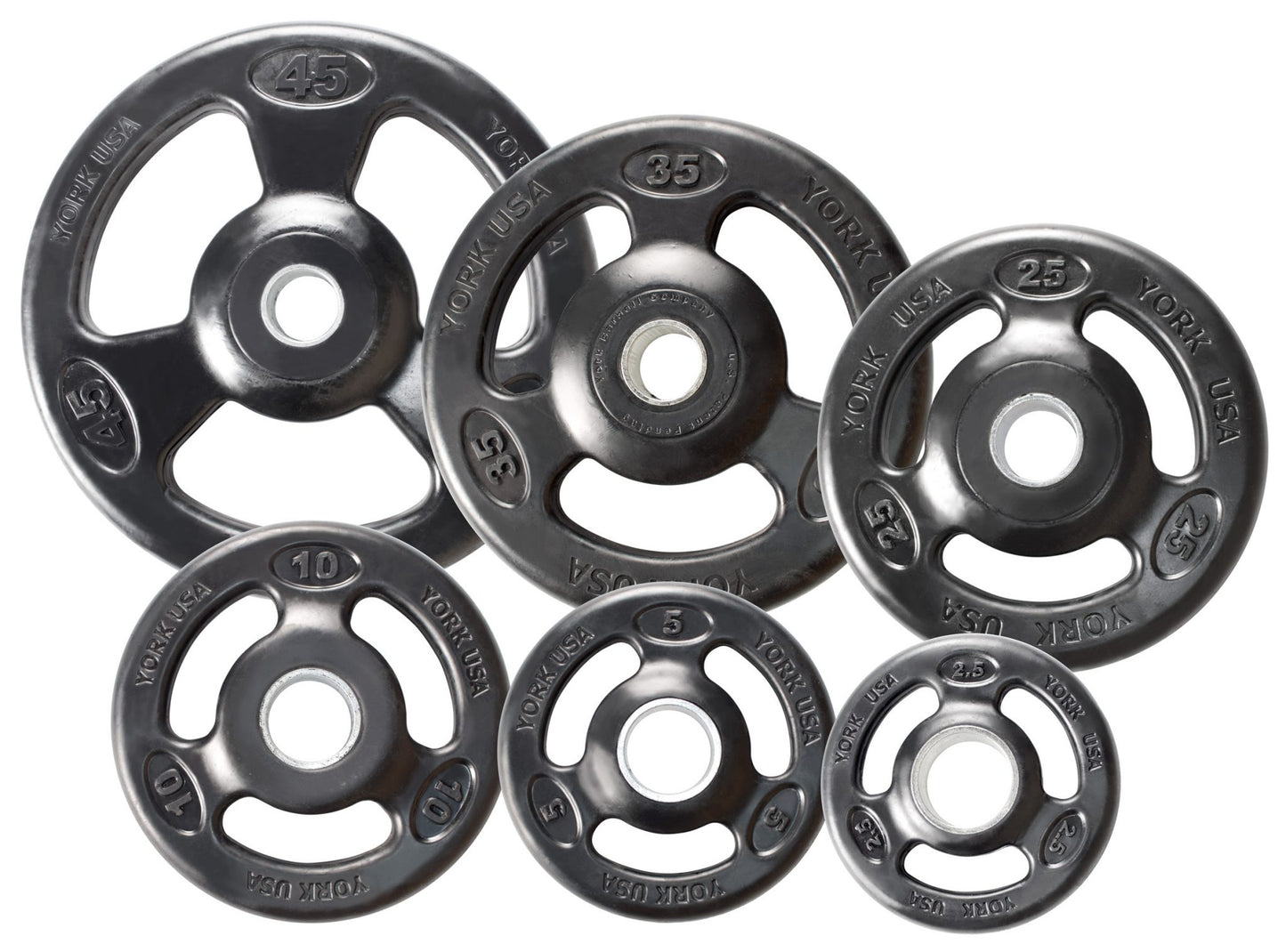 York Barbell 2″ Iso-Grip Rubber Encased Steel Olympic Plate