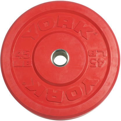 York Barbell Rubber Training Bumper Plate (Color)