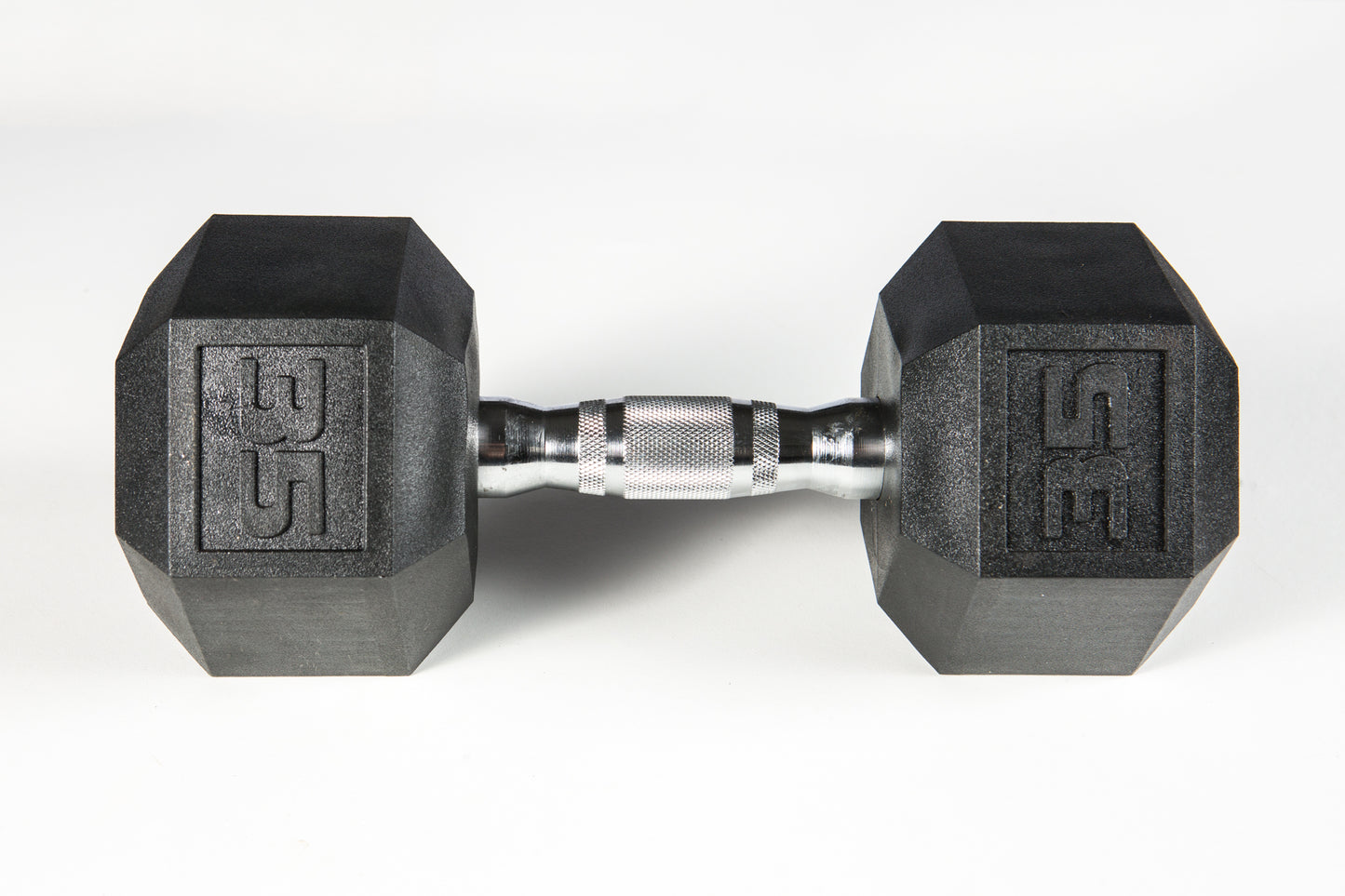 York Barbell PVC Hex Dumbbell – Chrome Ergo Handle 5 - 50 lb