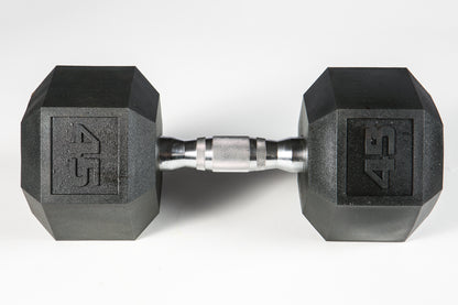 York Barbell PVC Hex Dumbbell – Chrome Ergo Handle 5 - 50 lb