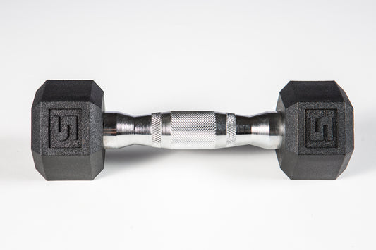 York Barbell PVC Hex Dumbbell – Chrome Ergo Handle 5 - 50 lb