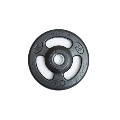 York Barbell 2″ Iso-Grip Rubber Encased Steel Olympic Plate
