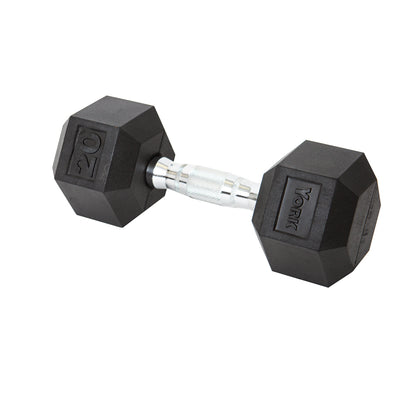York Barbell Rubber Hex Dumbbell 2.5 - 125 lb