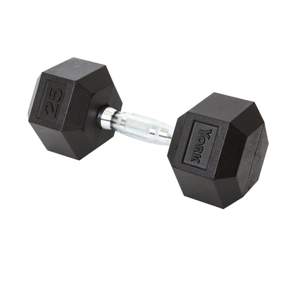 York Barbell Rubber Hex Dumbbell 2.5 - 125 lb