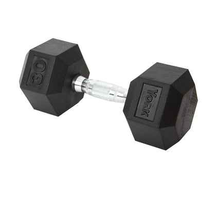 York Barbell Rubber Hex Dumbbell 2.5 - 125 lb