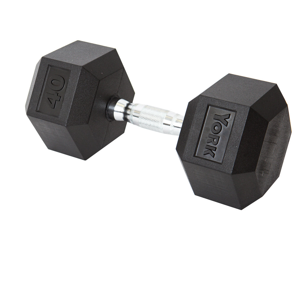 York Barbell Rubber Hex Dumbbell 2.5 - 125 lb