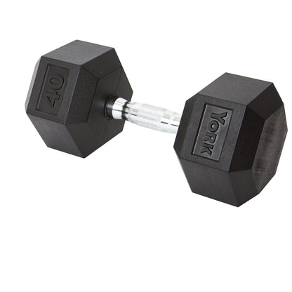 York Barbell Rubber Hex Dumbbell 2.5 - 125 lb