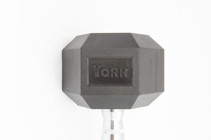 York Barbell Rubber Hex Dumbbell 2.5 - 125 lb